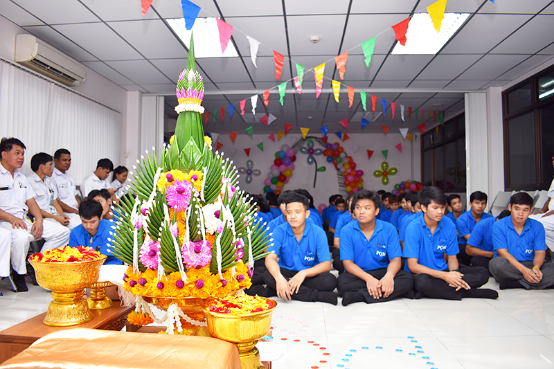 พิธีบายศรีสู่ขวัญพนักงานทวิภาคี บริษัท พี ควอลิตี้ แมชชีน พาร์ท จำกัด จำนวน 92 คน 11 สถาบัน เมื่อวันที่ 9 มิถุนายน 2561.
